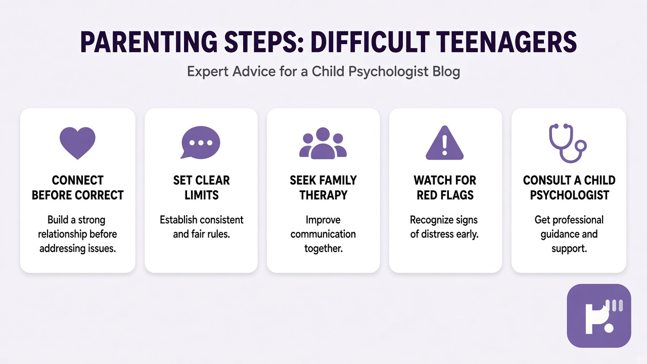 Tips: connect before correct, limits, family therapy, red flags, child psychologist blog