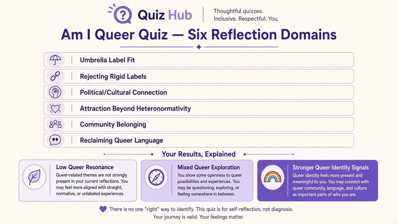 Am I trans quiz diagram with six reflection domain bars