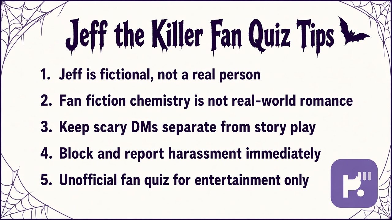 Jeff the Killer fan tips on fiction safety, online boundaries, harassment reporting, and fun only