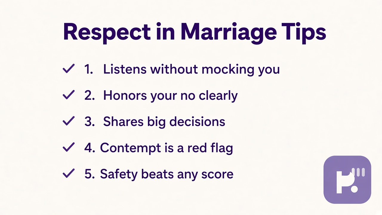 Respect not control tips on listening without mockery, honor no, shared decisions, contempt red flag, safety first