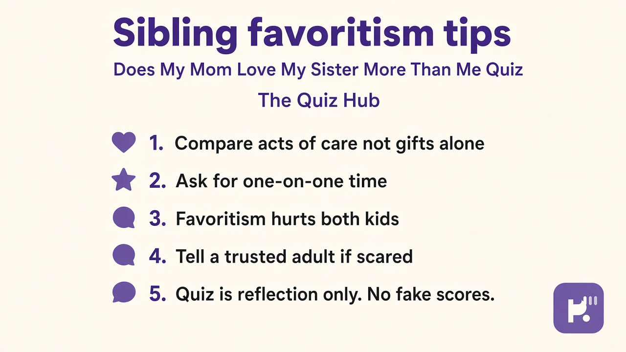 Sibling favoritism tips: acts of care, one-on-one time, both kids hurt, trusted adult, reflection only