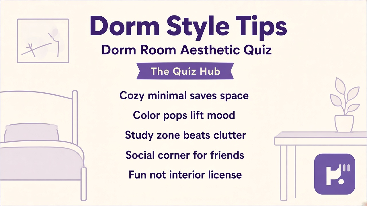Dorm aesthetic tips: cozy neutrals, bold color walls, study desk first, hangout seating, fun only not design school
