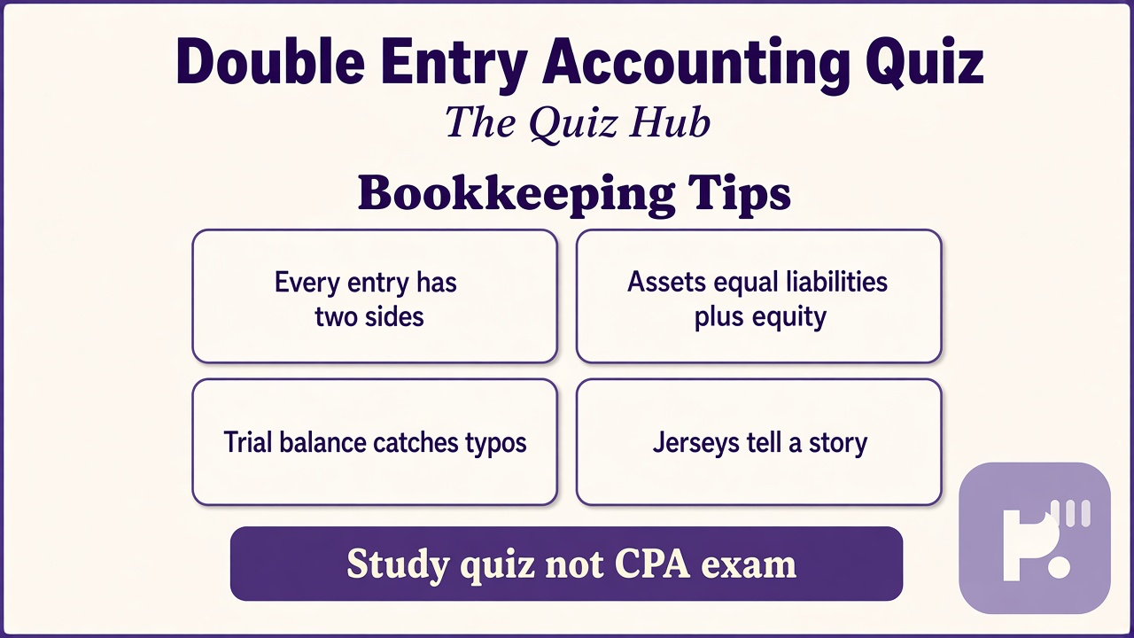 Double-entry tips on debits credits, accounting equation, trial balance, journal entries, study not CPA exam