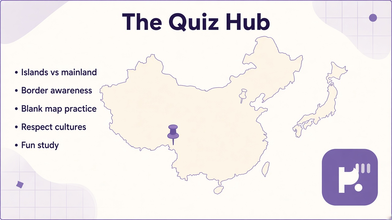 East Asia map tips: islands vs mainland, border awareness, blank map practice, respect cultures, fun study
