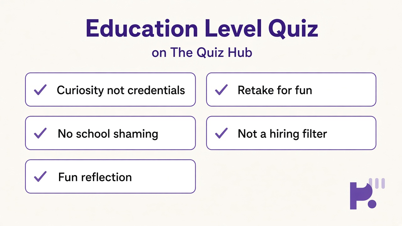 Education quiz tips: read for fun, many paths count, ask humble questions, skip credential flexing, curiosity not rank