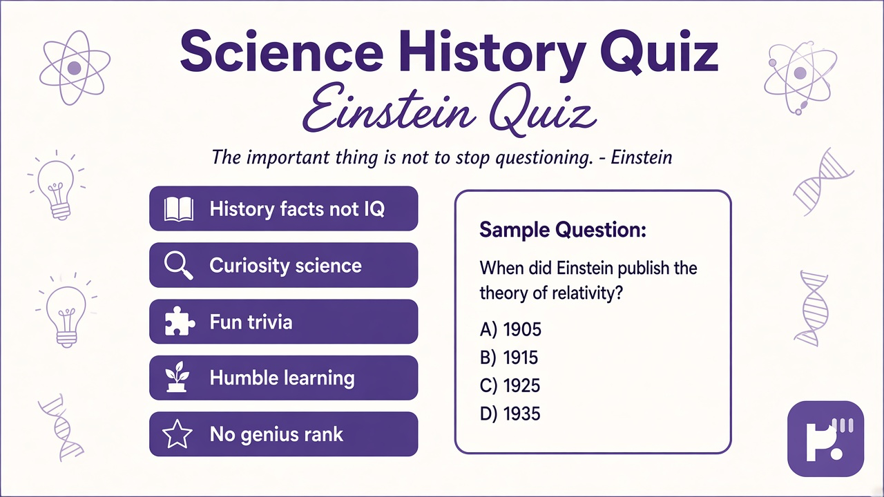 Einstein quiz tips: life timeline, Nobel not IQ, relativity curiosity, myth busting, history not genius rank