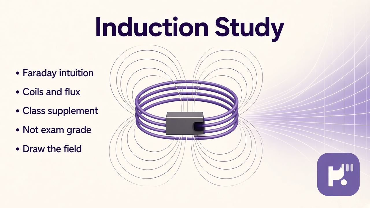 Induction study tips: changing flux intuition, coil and magnet demos, class supplement not engineering license