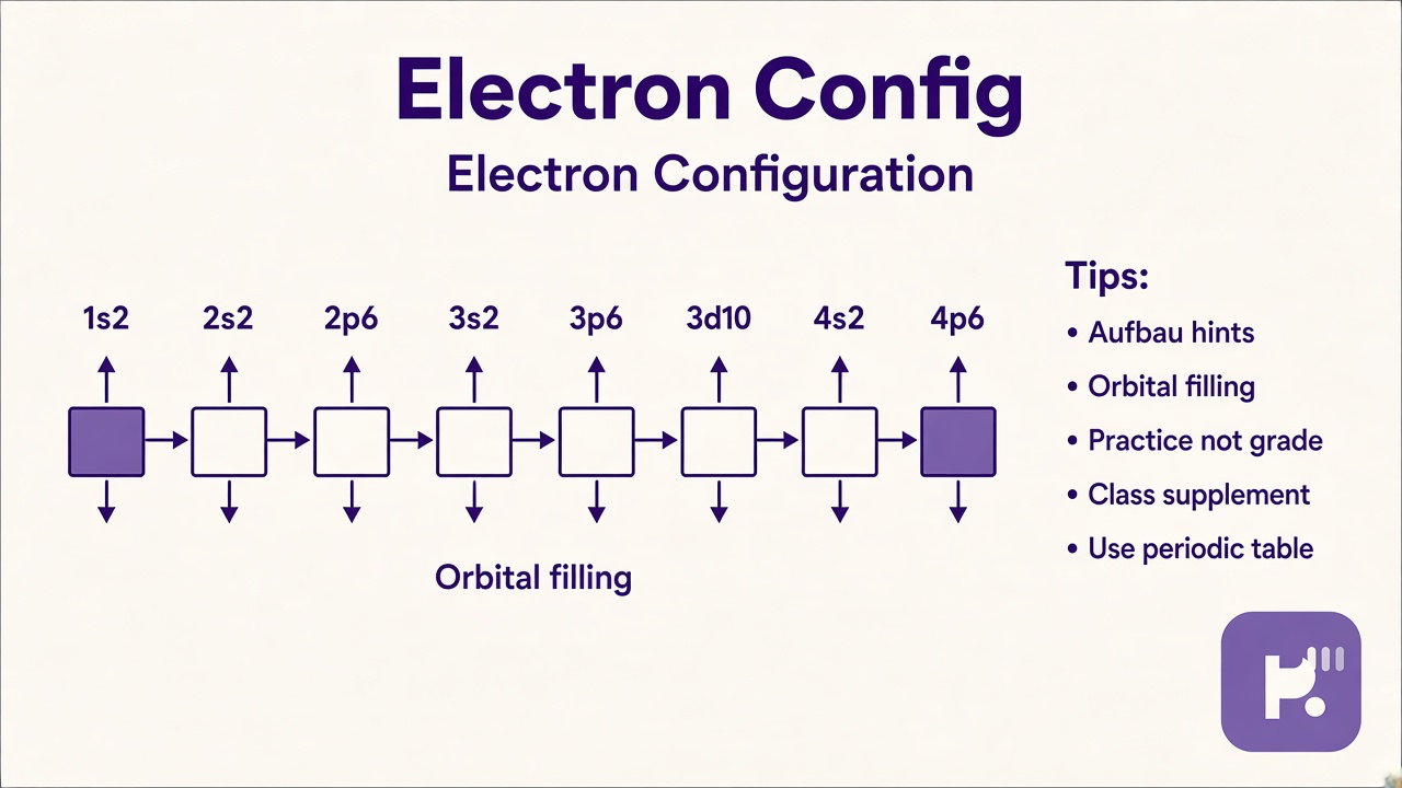 Electron config study tips: shells and subshells, Aufbau and Hund, noble gas shorthand, retake for class, not lab credential