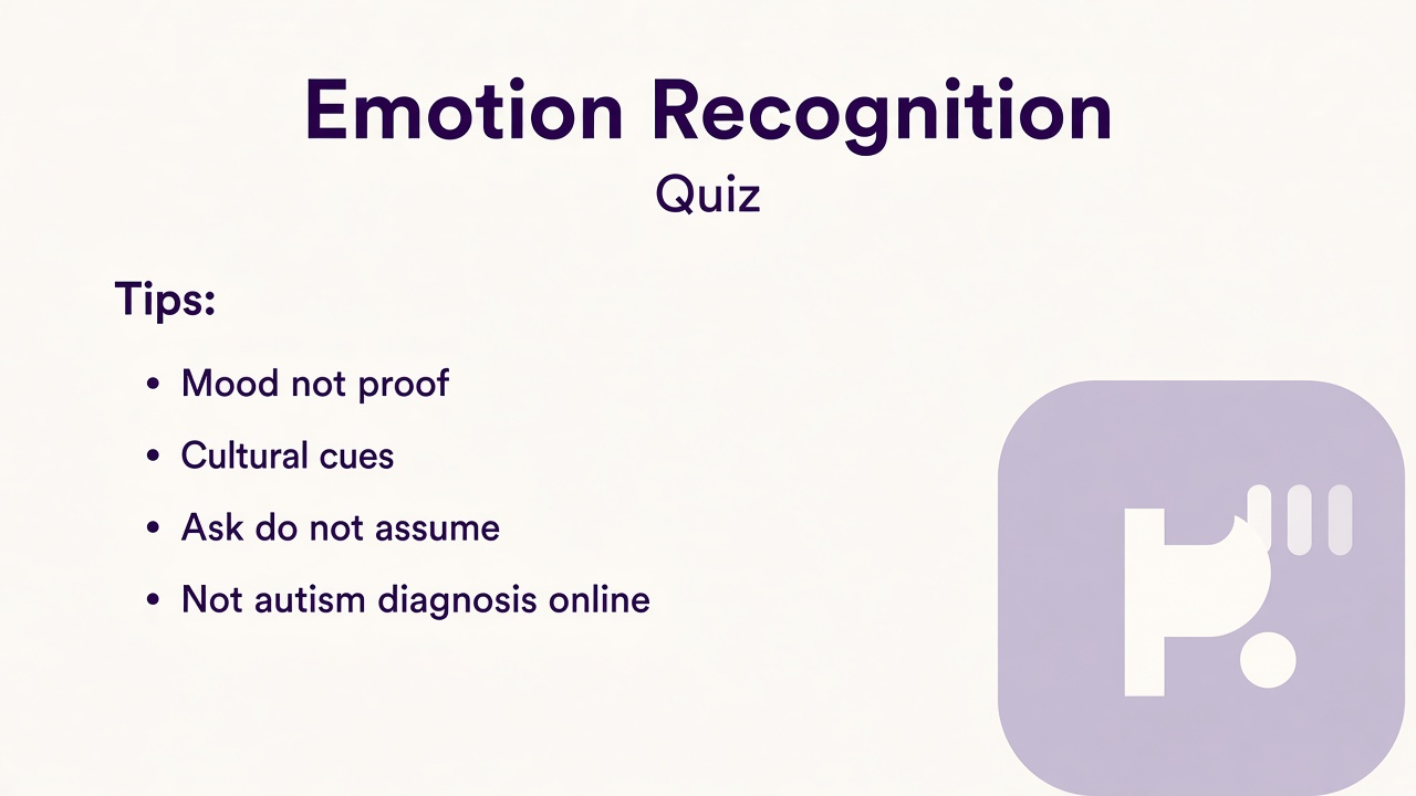 Emotion reading humility tips: mood not proof, cultural cues, ask don't assume, 988 crisis, study not diagnosis