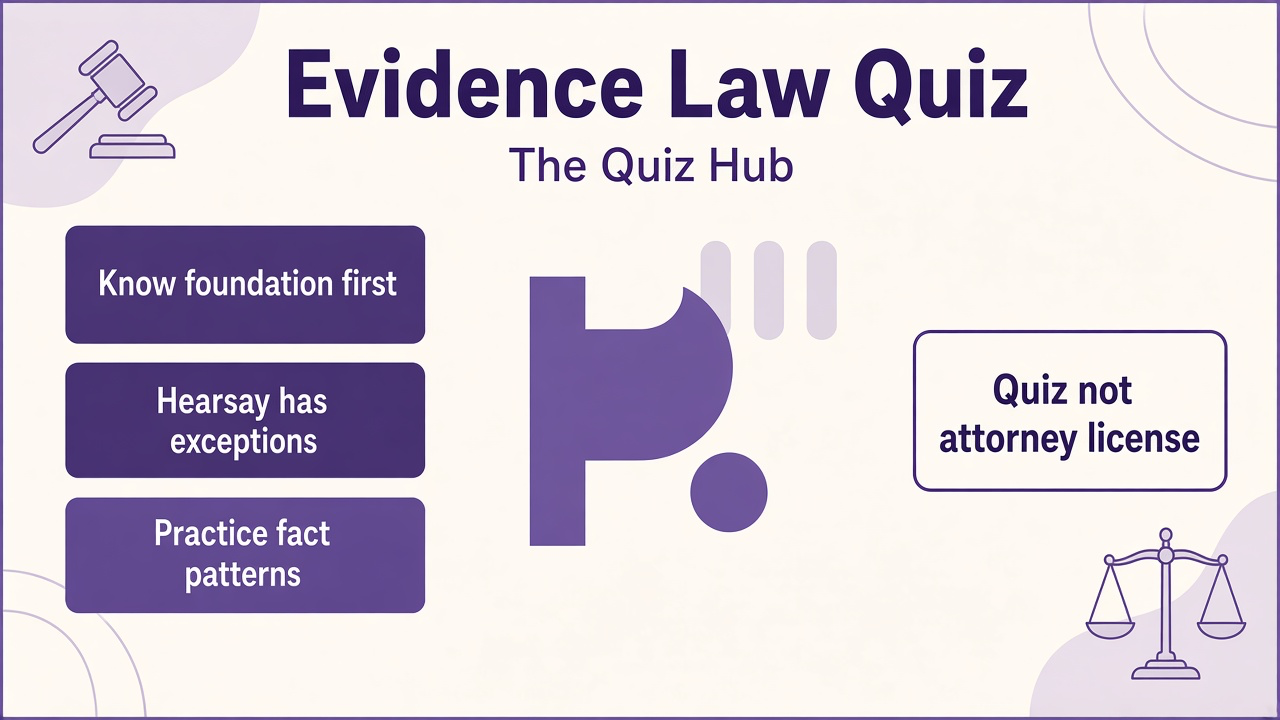 Evidence law tips: relevance foundation, hearsay label, name exceptions, quiz not bar exam