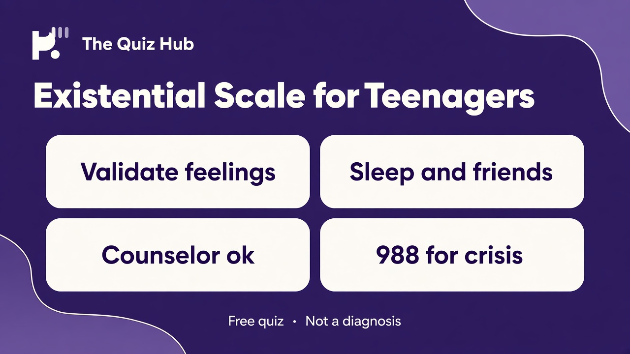 Teen existential tips: validate feelings, counselor ok, quiz not parent weapon, 988 crisis