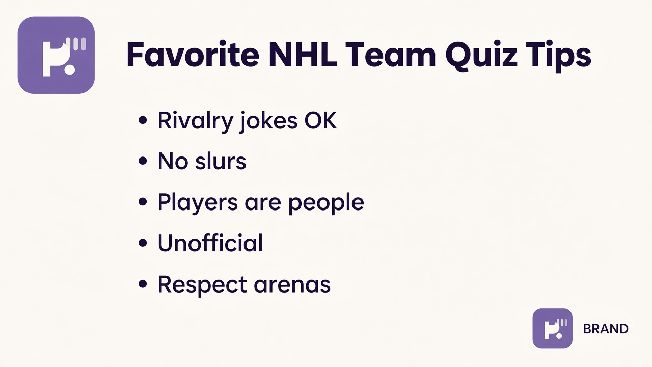 NHL fandom quiz tips: rivalry jokes not slurs, players are people, respect arenas, unofficial not league office, kind shares