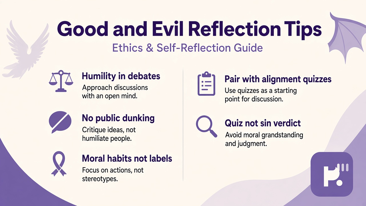 Good evil test 2 tips: empathy habits; repair after harm; honest limits; quiz not evil verdict
