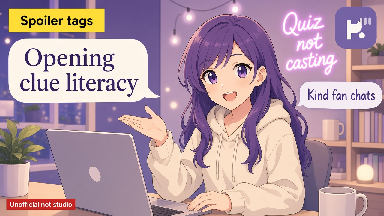 Anime guess tips: tag spoilers; credit studios; opt-in rounds; quiz not licensor hire
