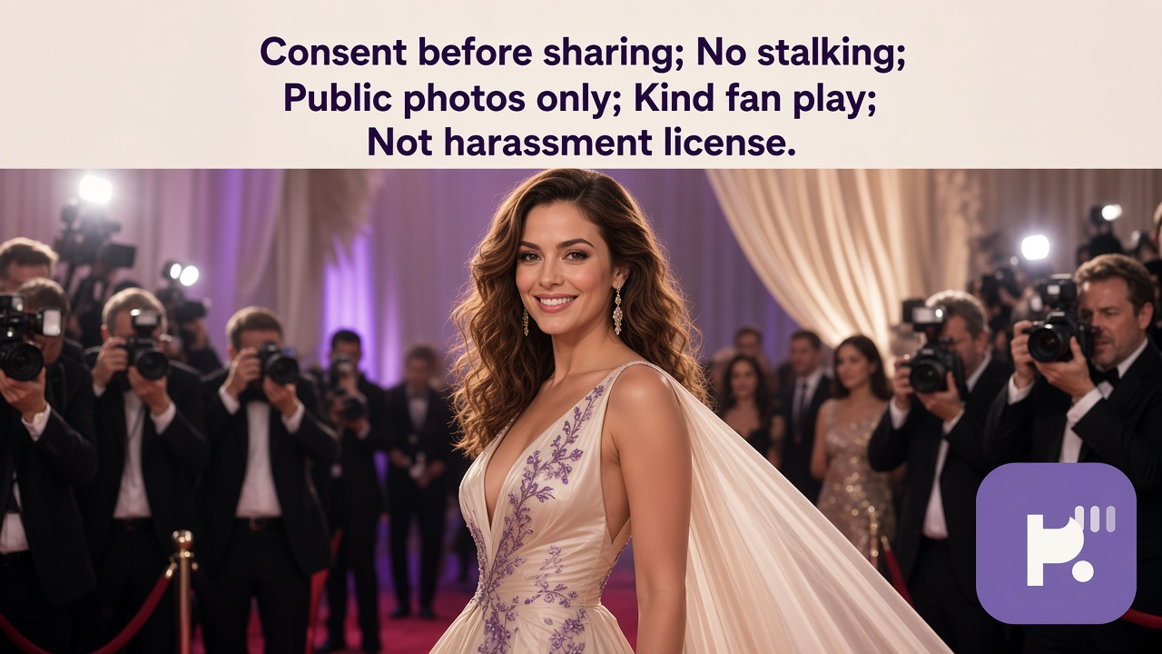 Celebrity still tips: public promo only; refuse stalking; opt-in rounds; quiz not paparazzi license
