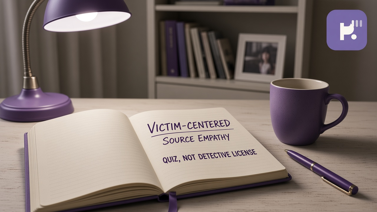 True crime tips: cite sources; center victims; refuse glamor; quiz not glorification game