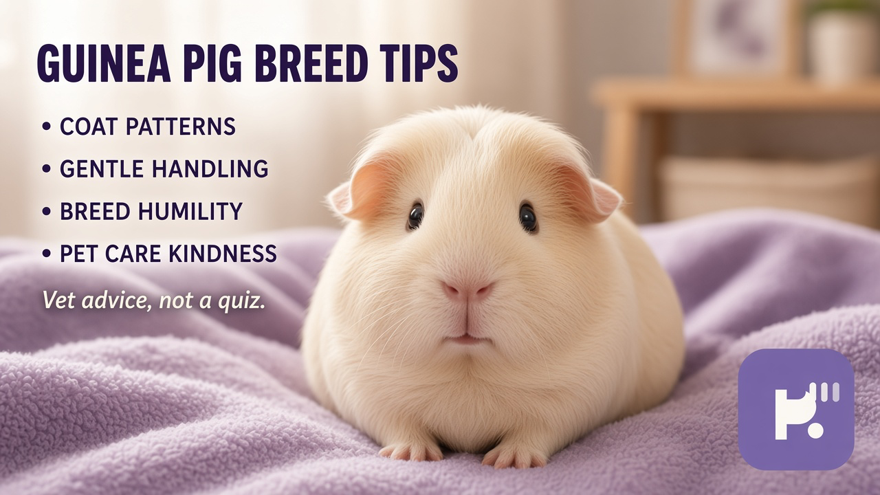 Guinea pig breed tips: coat clues; rescue first; vet for health; quiz not breeder license