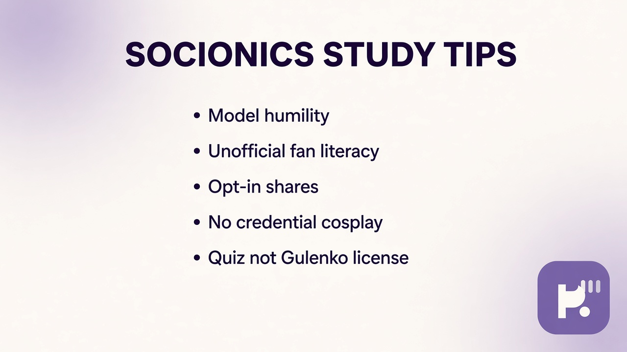 Socionics literacy tips: motivation not clips; subtype hints; quadra humility; quiz not Gulenko certification