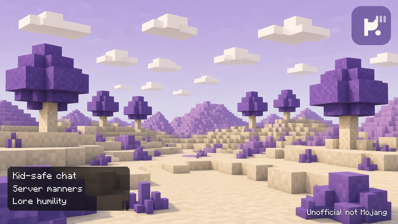 Hardest Minecraft tips: lore humility; kid-safe chat; server manners; quiz not Mojang admin or speedrun cred