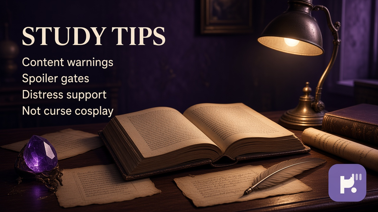 HP Horcrux quiz tips: lore humility; tag dark spoilers; distress care; not Warner Bros curse cred