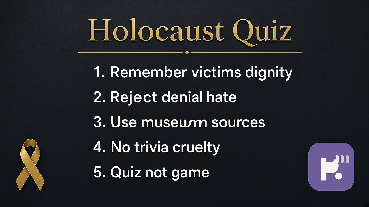 Holocaust literacy tips: survivor dignity; cite museums; reject hate bait; quiz not genocide trivia dunk threads
