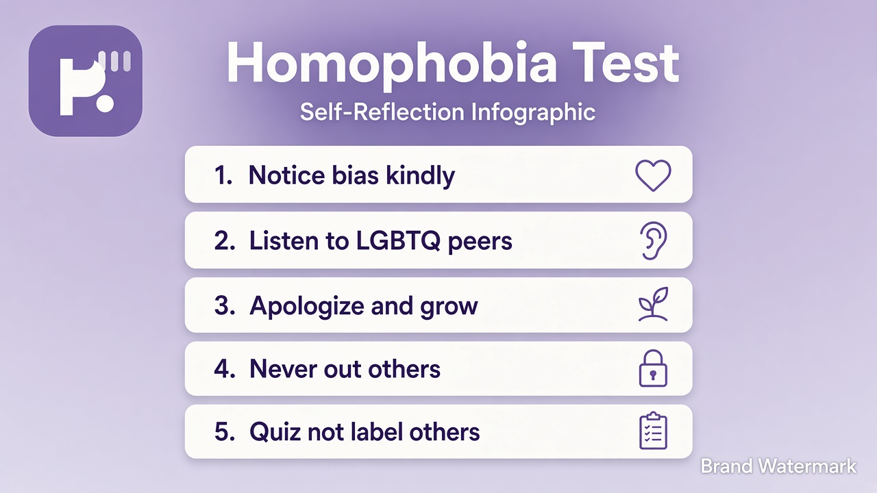 Bias reflection tips: notice discomfort; respectful words; ally learning; quiz not license to label strangers online