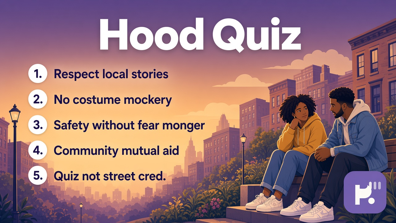 Hood literacy tips: learn context; listen first; skip stereotypes; quiz not culture costume or dunk license