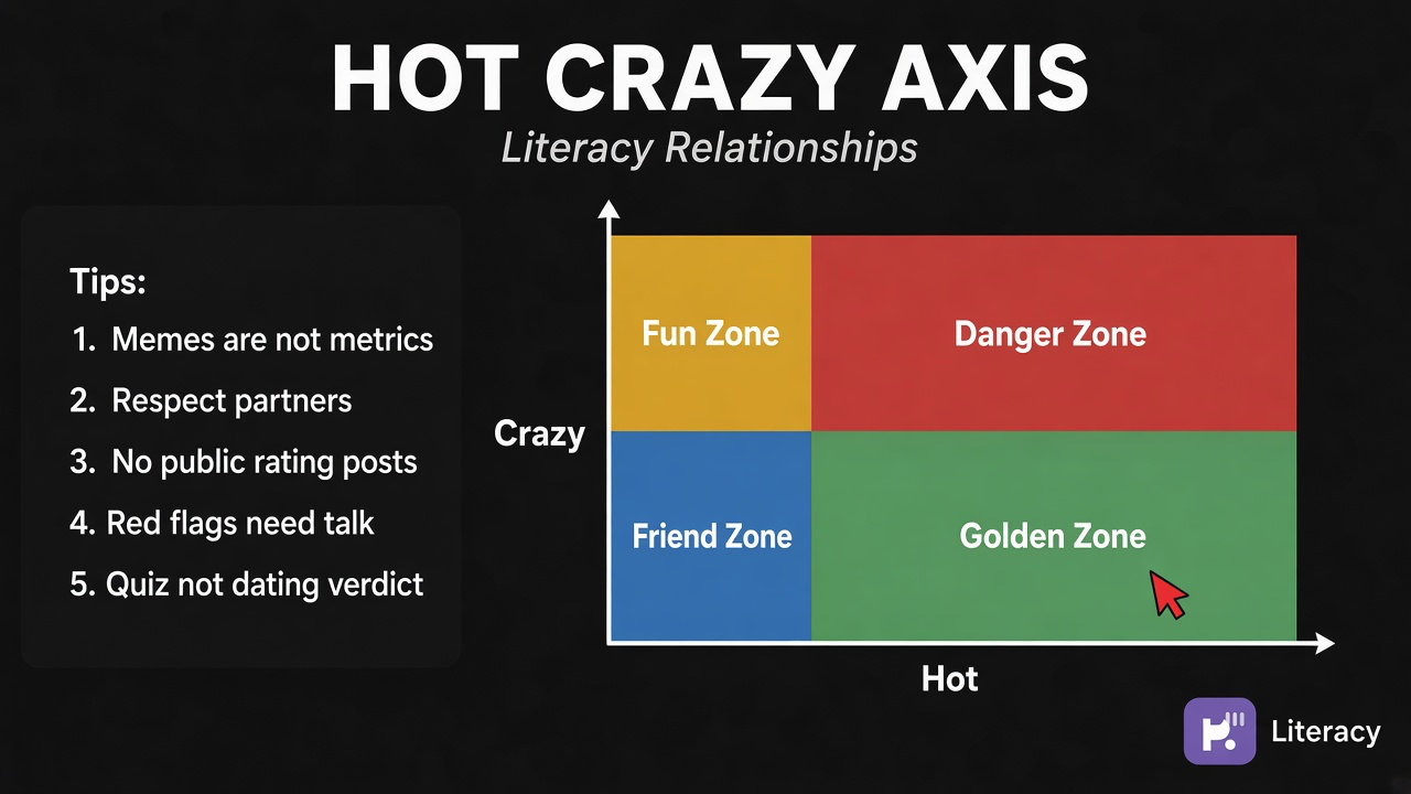 Hot crazy axis tips: meme not mandate; opt-in jokes; no slurs; quiz not license to rate or harass strangers