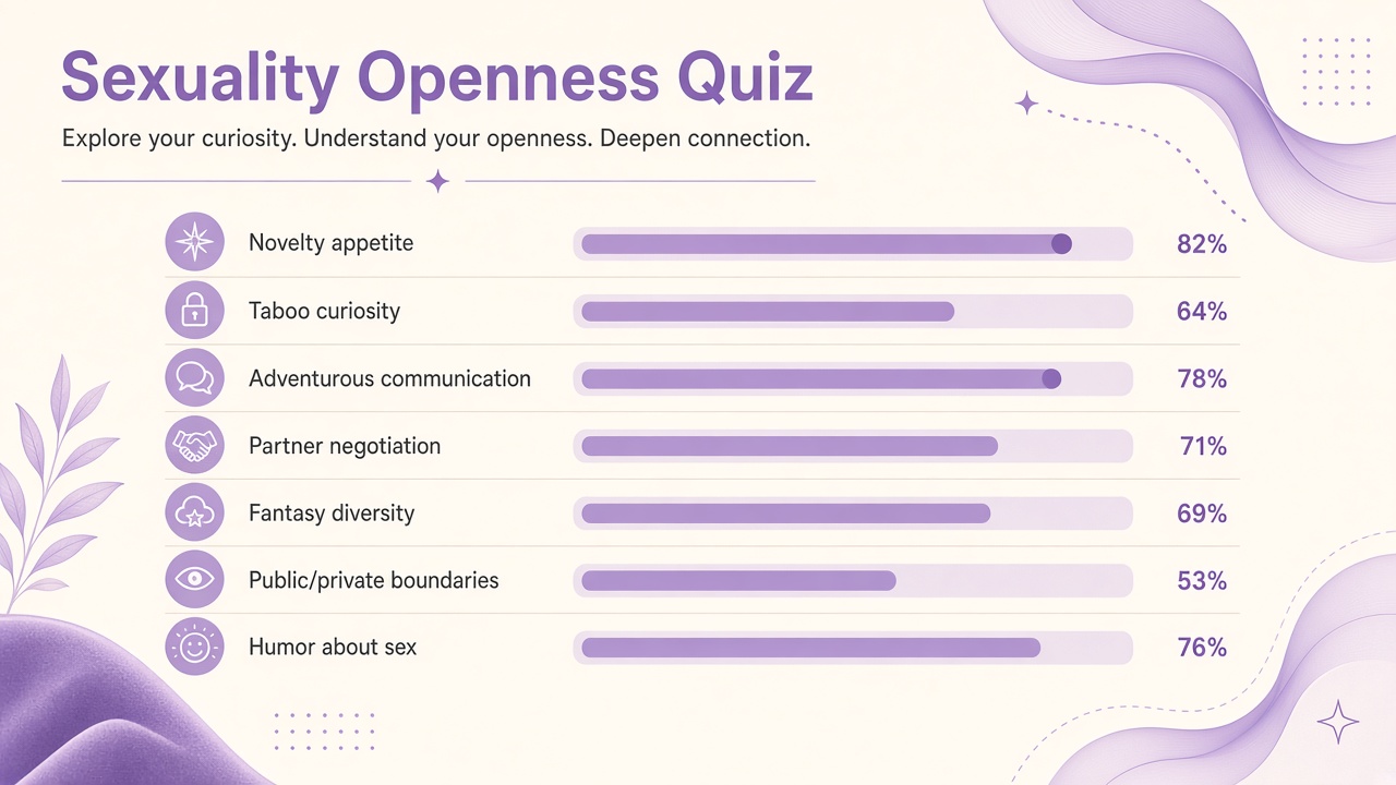 How freaky are you quiz diagram with seven domain bars for openness themes on The Quiz Hub