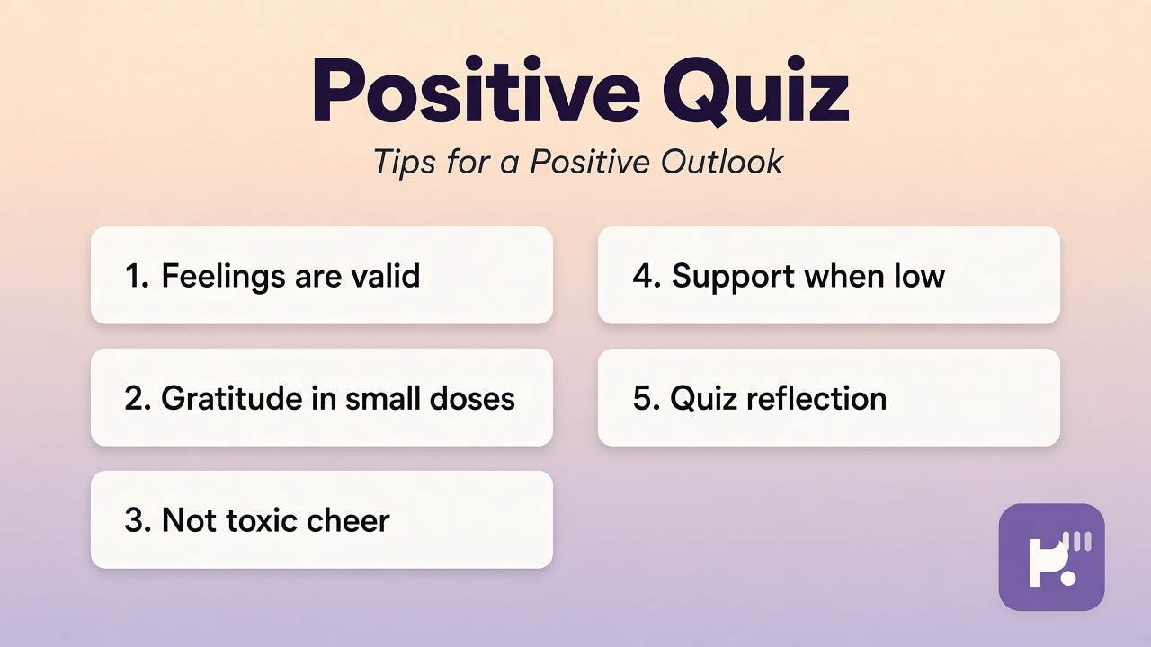 Optimism tips: hope with context; grief ok; no toxic positivity; quiz not bliss court