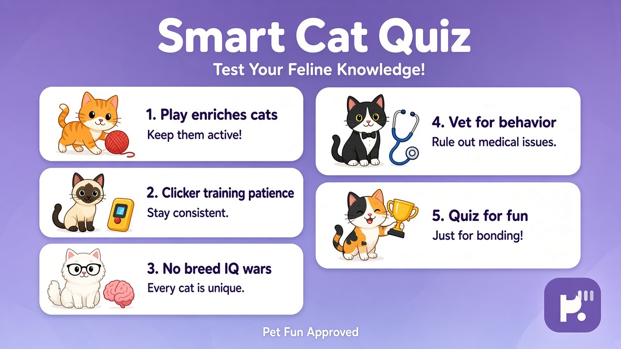 Cat smarts tips: curiosity play; puzzle time; bond cues; quiz not breed IQ court