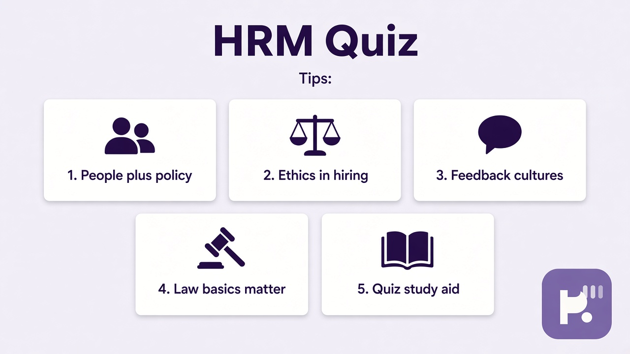 HRM study tips: fair hiring literacy; policy basics; support employees; quiz not SHRM cert or coworker dunk