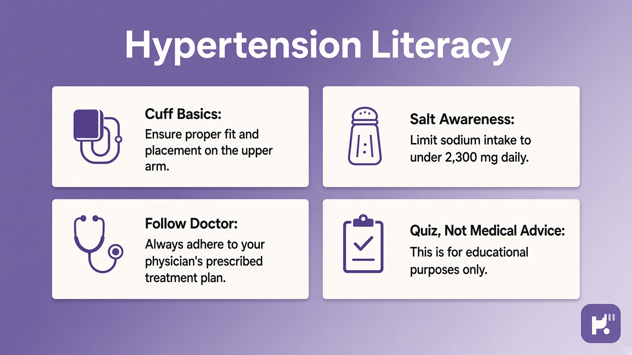 HK-LS tips: BP med names; salt modest; cuff calm; ask clinicians; quiz not diagnosis or ranking polls