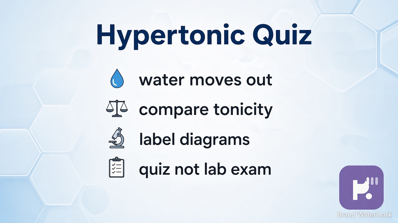 Hypertonic tips: label solutions; water follows gradient; shrink swell sketch; quiz not lab license or class dunk