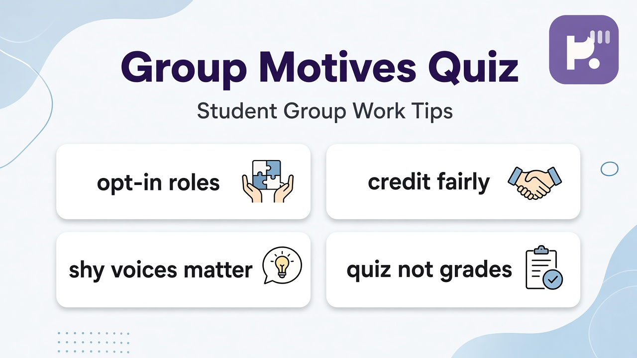 Group motive tips: belonging; achievement credit; anxiety signals; screener not peer labels or teacher grades