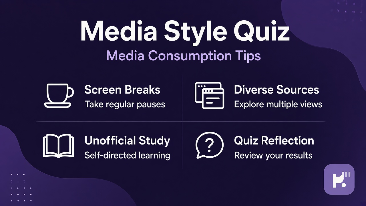 Media habits tips: feed awareness; binge balance; source care; quiz not published IMCS or phone police dunk