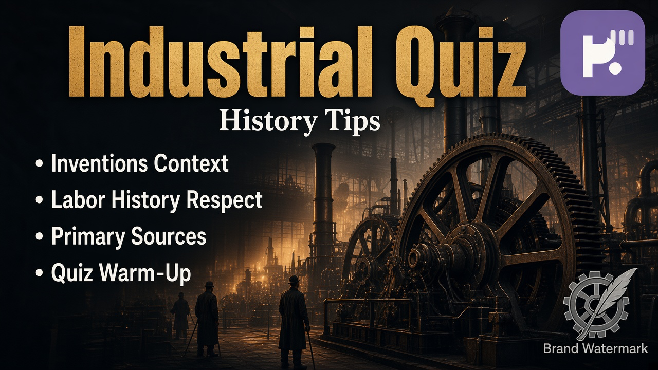 Industrial Revolution tips: factories timeline; read sources; labor context; cite syllabus; quiz not AP hist