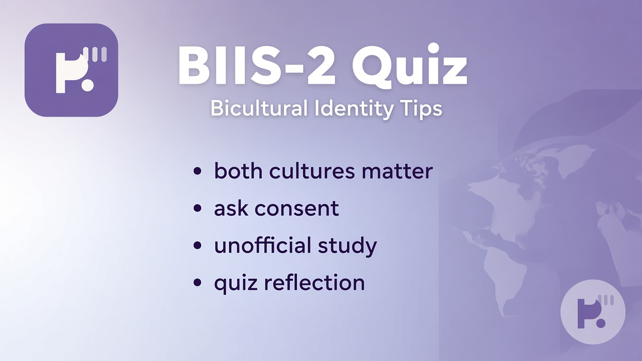 BIIS-2 tips: bicultural blending, switching habits, conflict awareness, quiz not mailed BIIS-2 or passport dunk polls