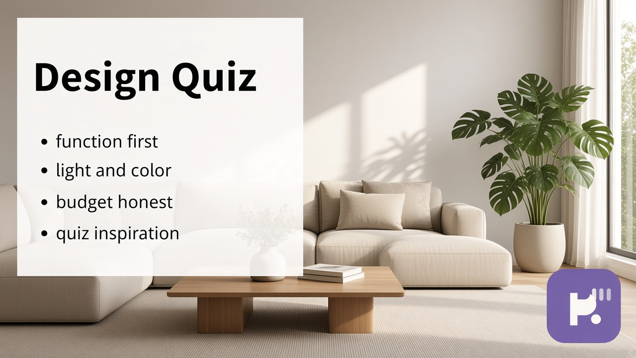 Interior design tips: name styles; balance color mood; plan function; quiz not designer degree or room dunk