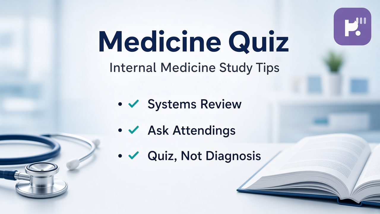 Internal medicine tips: differential habits; system recall; defer to clinicians; quiz not dx or Rx