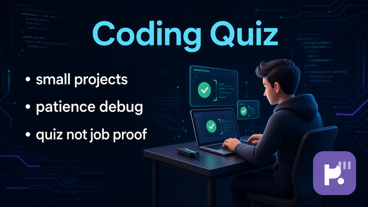 Coding fit tips: puzzle patience; practice logs; debug kindness; quiz not hire proof or beginner dunk threads