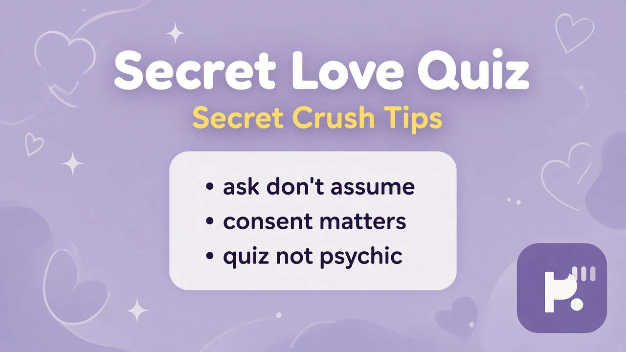 Secret crush tips: trust stated words; clarify flirt; ask opt-in; quiz not psychic love proof