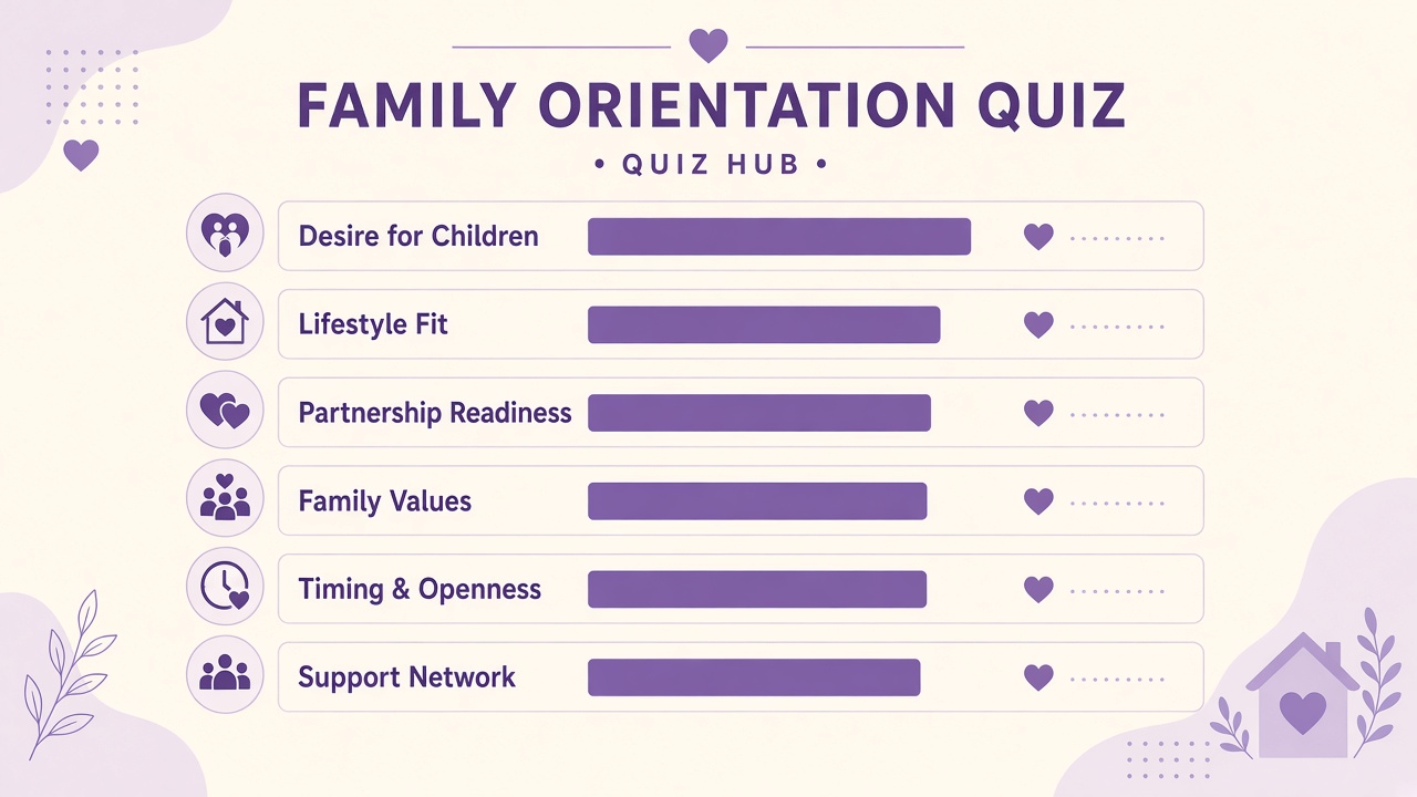 Love love match quiz diagram with six match energy domain bars for The Quiz Hub results