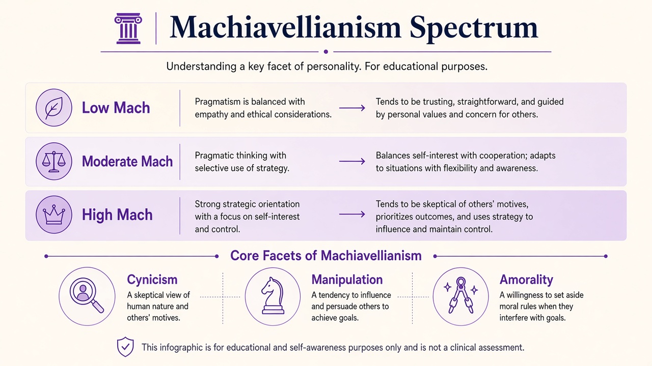 Mach IV spectrum diagram with low, moderate, and high Mach bands and three facet circles in purple