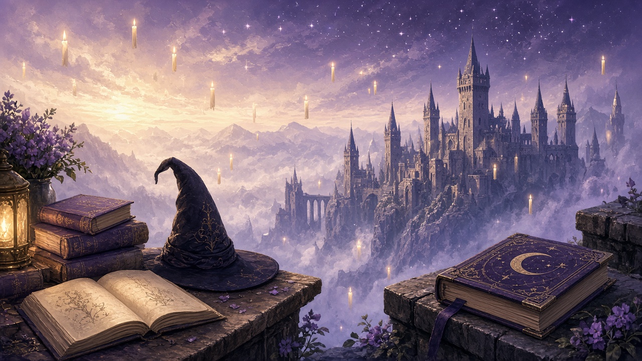 Which Harry Potter character are you quiz hero with cream and purple wizard school mood, no character likenesses